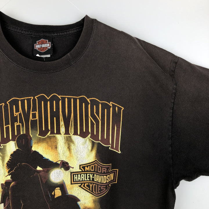 Harley-Davidson Motorcycle Bike T-shirt, Men's XL size cotton brown type Vintage Second Hand