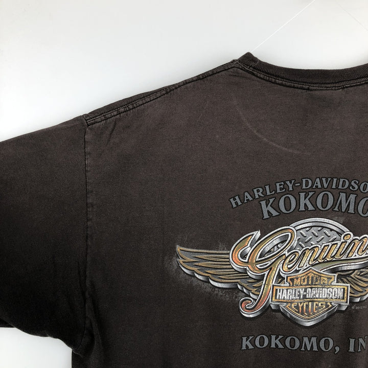 Harley-Davidson Motorcycle Bike T-shirt, Men's XL size cotton brown type Vintage Second Hand
