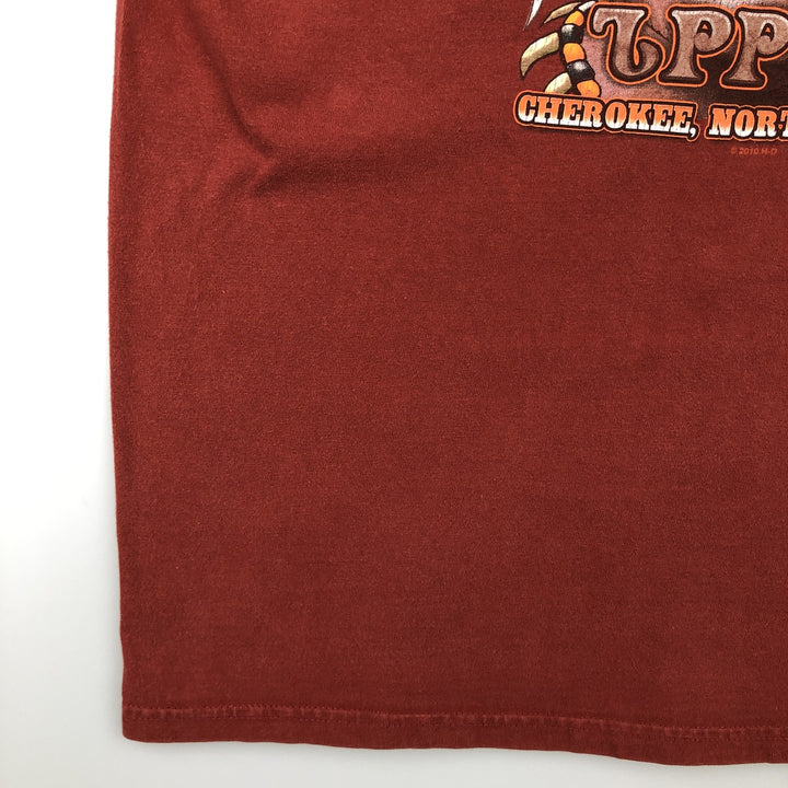 Harley-Davidson Motorcycle Bike T-shirt, Men's XL size cotton red type reddish brown Vintage Second Hand