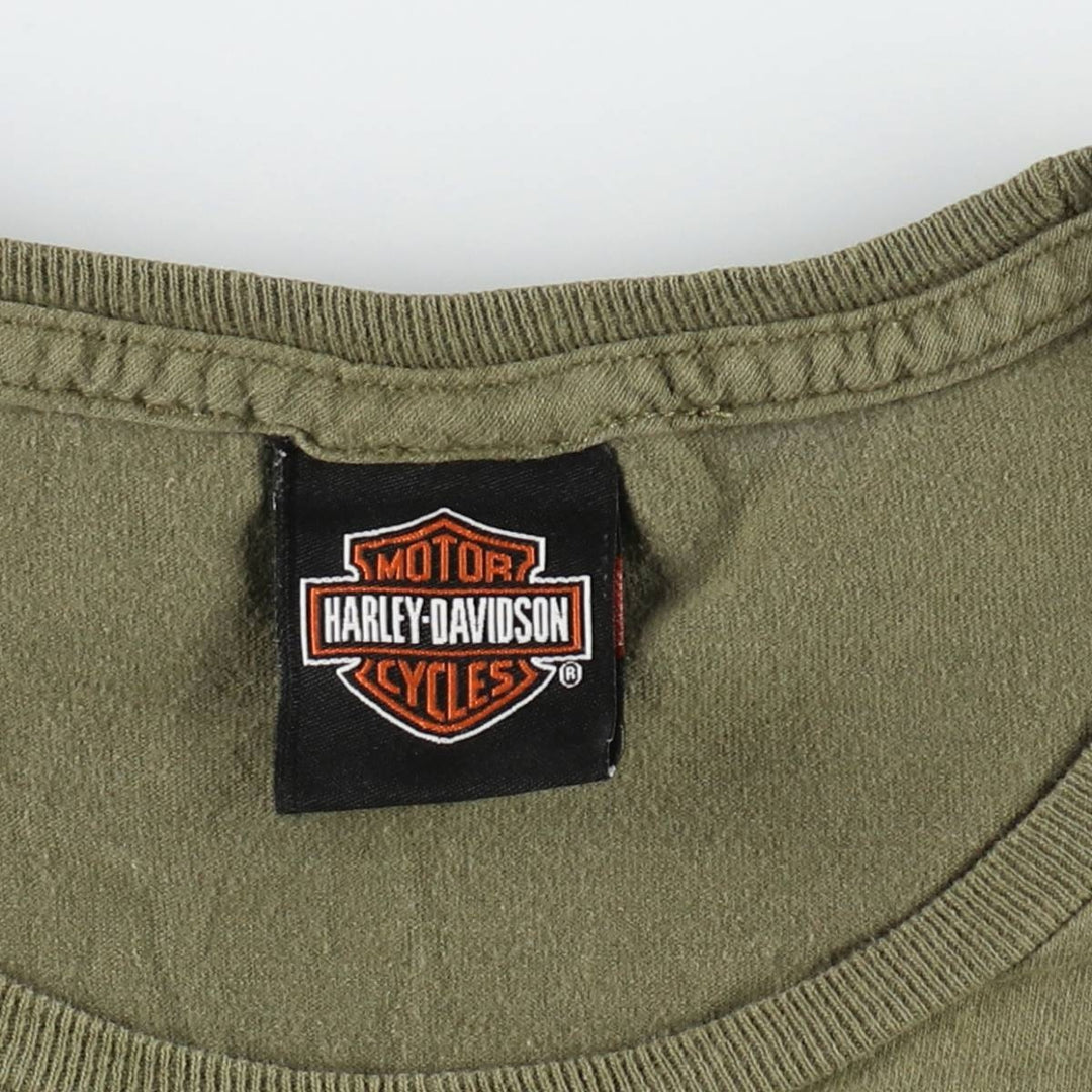 Harley-Davidson Pin-up Girl Motorcycle Bike T-shirt, Men's XL unclear Khaki type Vintage Second Hand