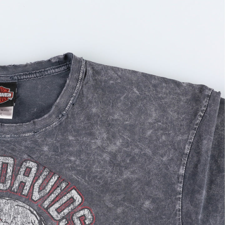 Harley-Davidson Skull Pattern Motorcycle Bike T-shirt Men's XL cotton Charcoal Vintage Second Hand