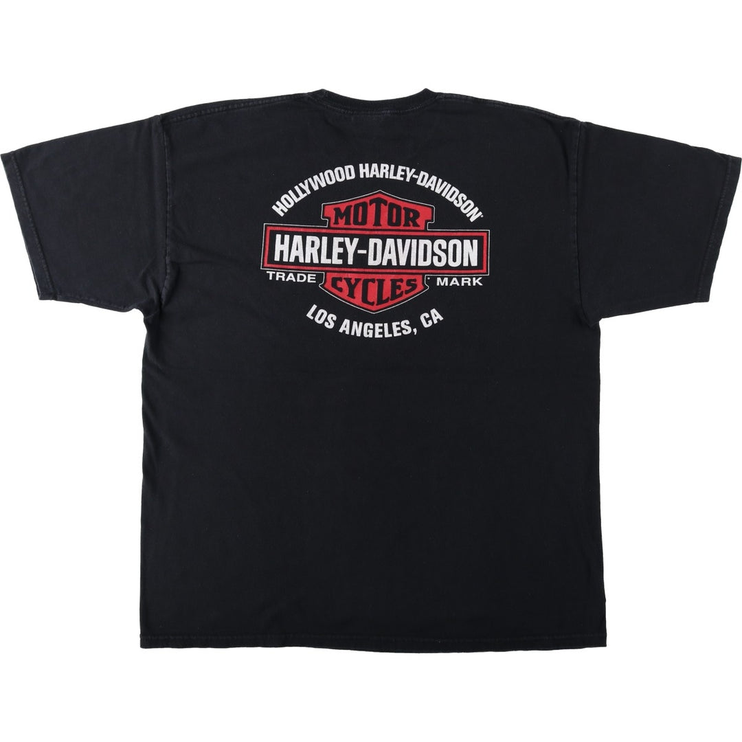 Harley-Davidson Pin-up Girl Motorcycle Bike T-shirt, Men's XL cotton black type Vintage Second Hand