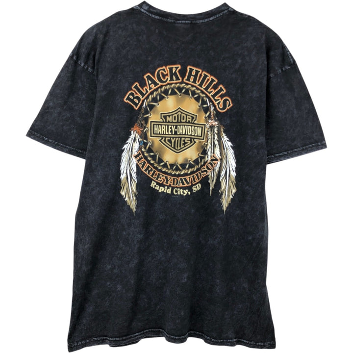 Harley-Davidson Motorcycle Bike T-shirt, Men's XL size cotton black type Vintage Second Hand
