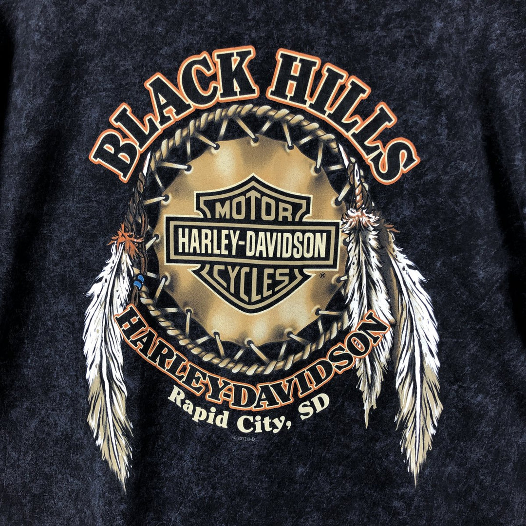 Harley-Davidson Motorcycle Bike T-shirt, Men's XL size cotton black type Vintage Second Hand