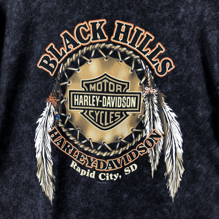 Harley-Davidson Motorcycle Bike T-shirt, Men's XL size cotton black type Vintage Second Hand