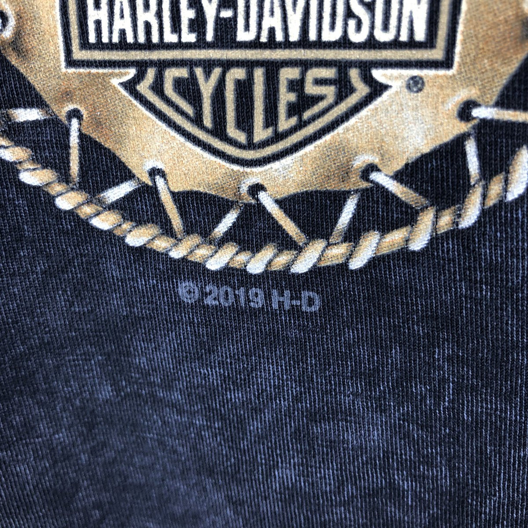 Harley-Davidson Motorcycle Bike T-shirt, Men's XL size cotton black type Vintage Second Hand