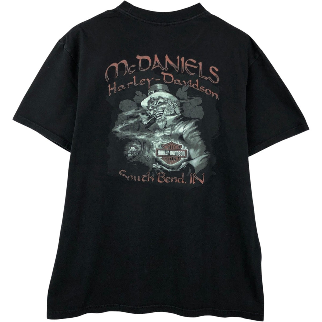 Harley-Davidson Eagle Pattern Motorcycle Bike T-shirt Men's XL unclear black type Vintage Second Hand