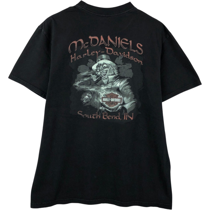 Harley-Davidson Eagle Pattern Motorcycle Bike T-shirt Men's XL unclear black type Vintage Second Hand