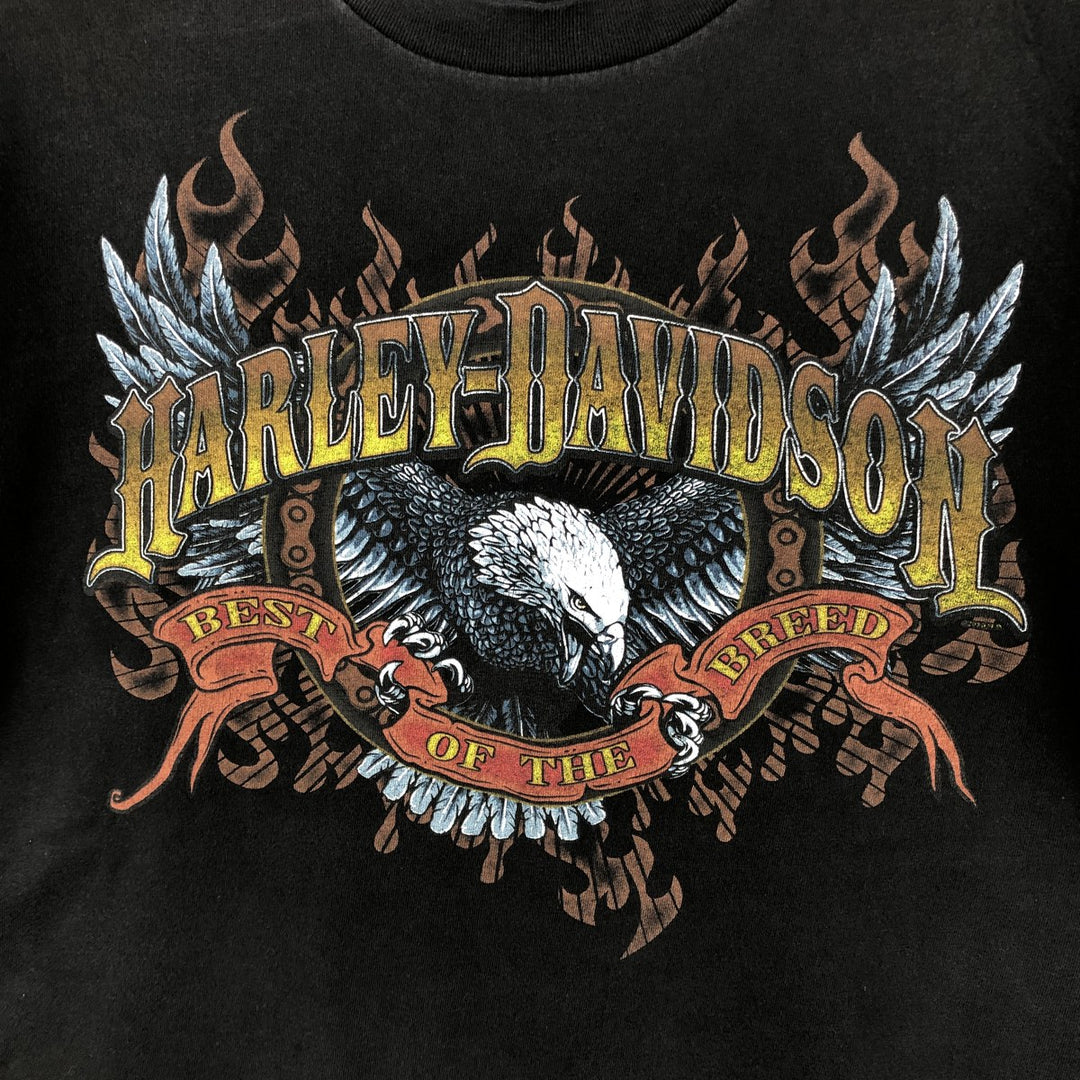Harley-Davidson Eagle Pattern Motorcycle Bike T-shirt Men's XL unclear black type Vintage Second Hand
