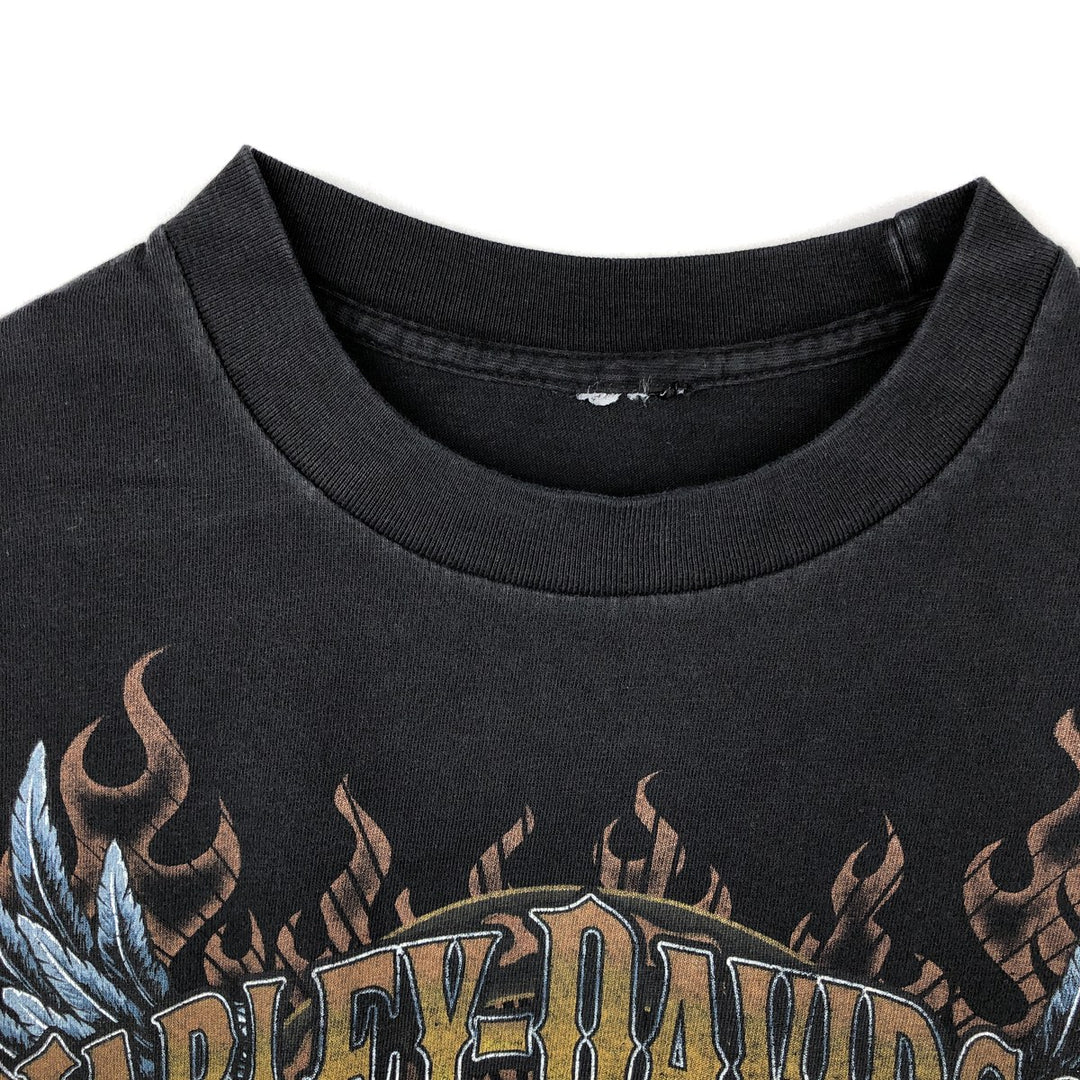 Harley-Davidson Eagle Pattern Motorcycle Bike T-shirt Men's XL unclear black type Vintage Second Hand