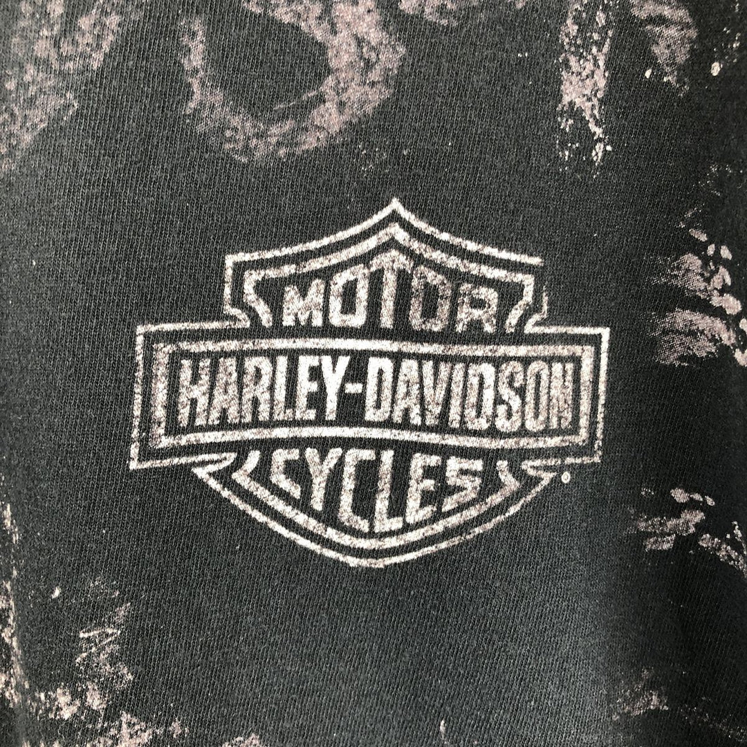 Harley-Davidson Skull Pattern Motorcycle Bike T-shirt Men's XXL cotton black type Vintage Second Hand
