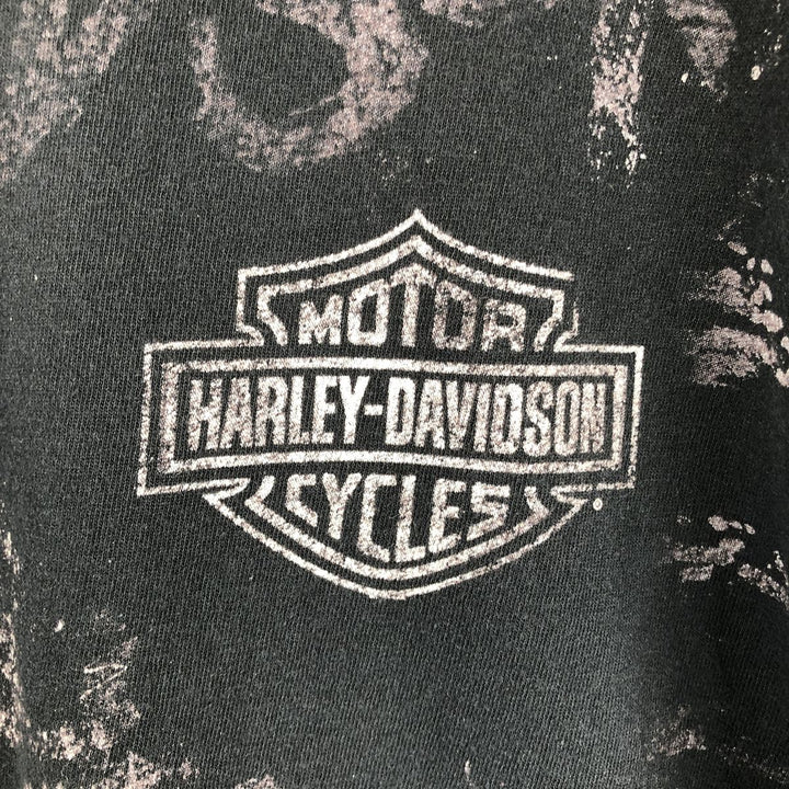 Harley-Davidson Skull Pattern Motorcycle Bike T-shirt Men's XXL cotton black type Vintage Second Hand