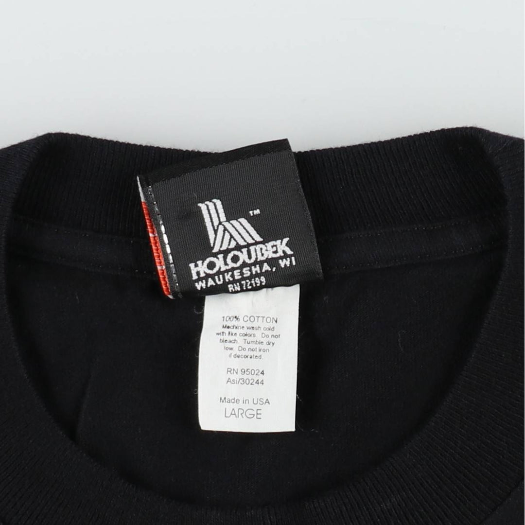 00'S Harley-Davidson Motorcycle Bike T-shirt Made in USA Men's L size cotton black type Vintage Second Hand