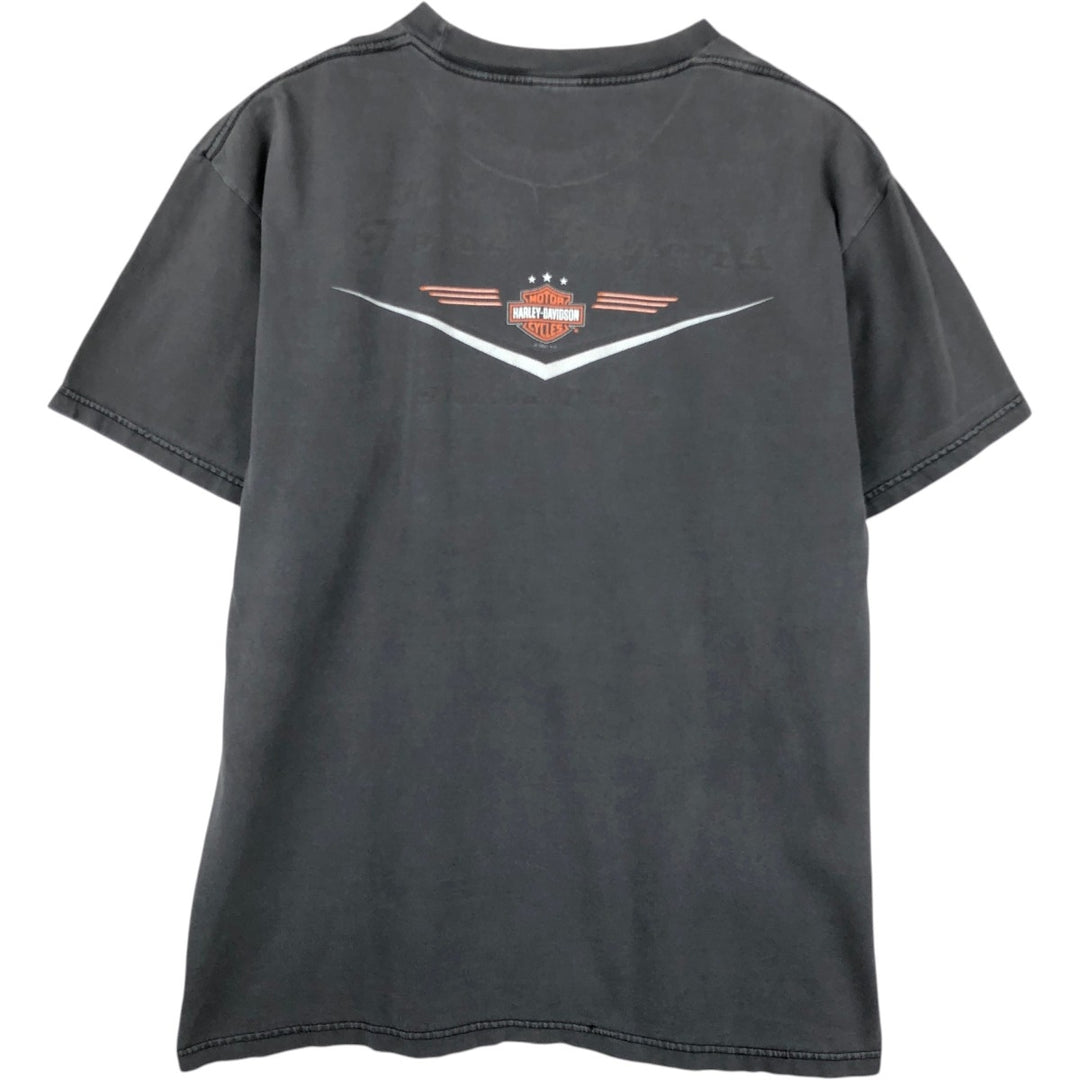 2000'S Harley-Davidson Snake Pattern Python Motorcycle T-Shirt, Men's Size XL (approx.) unclear Charcoal Vintage Second Hand