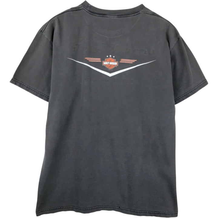 2000'S Harley-Davidson Snake Pattern Python Motorcycle T-Shirt, Men's Size XL (approx.) unclear Charcoal Vintage Second Hand