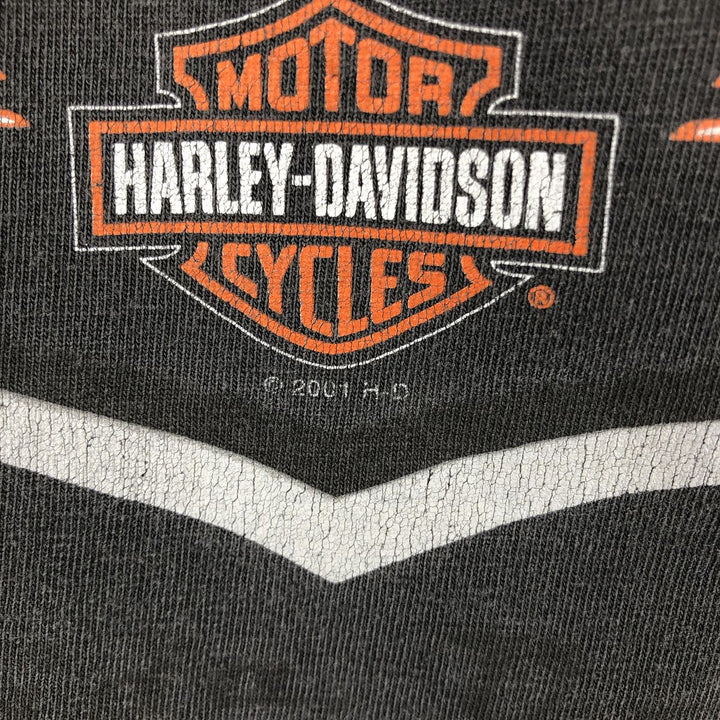 2000'S Harley-Davidson Snake Pattern Python Motorcycle T-Shirt, Men's Size XL (approx.) unclear Charcoal Vintage Second Hand