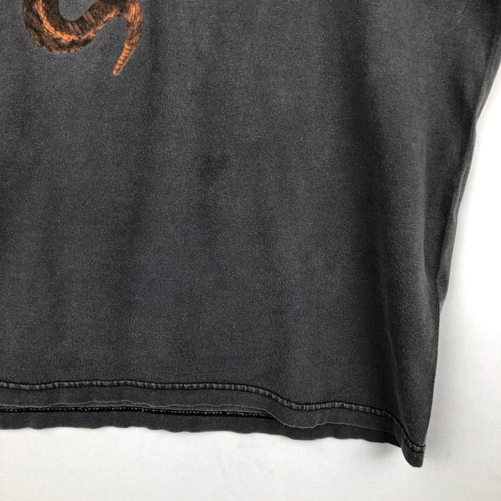 2000'S Harley-Davidson Snake Pattern Python Motorcycle T-Shirt, Men's Size XL (approx.) unclear Charcoal Vintage Second Hand