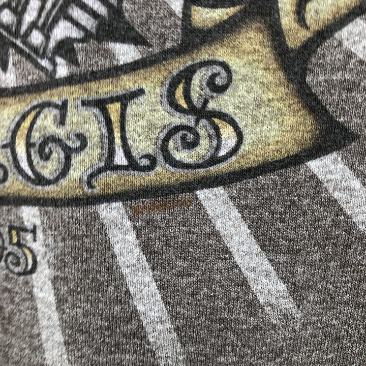 Harley-Davidson Eagle Pattern Motorcycle Bike T-shirt Men's L size unclear Charcoal Vintage Second Hand