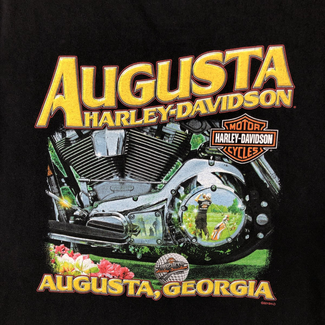 Harley-Davidson Pin-up Girl Motorcycle Bike T-shirt, Men's XL unclear black type Vintage Second Hand