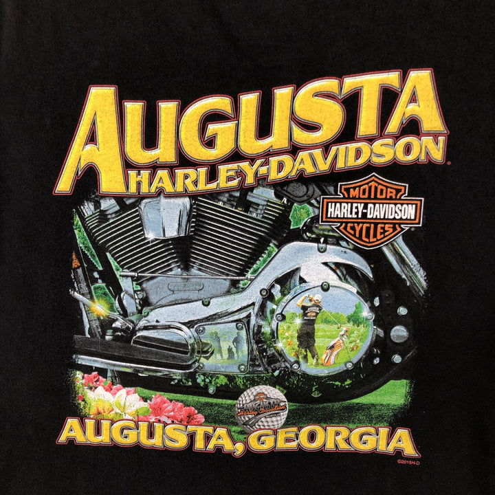Harley-Davidson Pin-up Girl Motorcycle Bike T-shirt, Men's XL unclear black type Vintage Second Hand