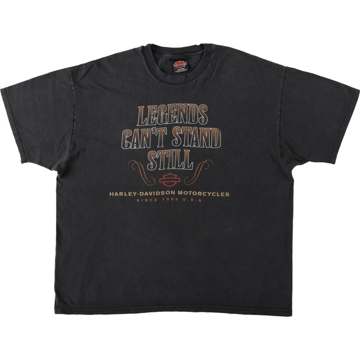 Harley-Davidson Motorcycle Bike T-shirt Made in USA Men's XXL cotton black type Vintage Second Hand