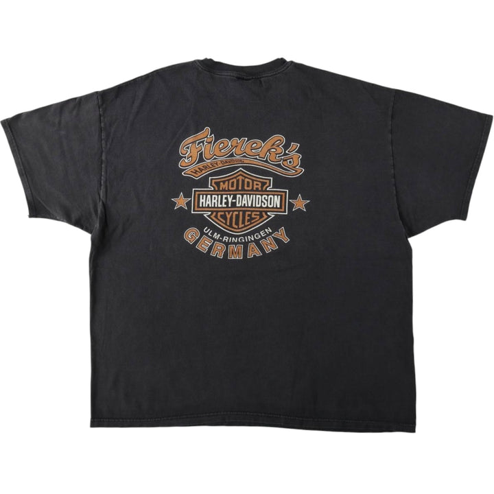 Harley-Davidson Motorcycle Bike T-shirt Made in USA Men's XXL cotton black type Vintage Second Hand