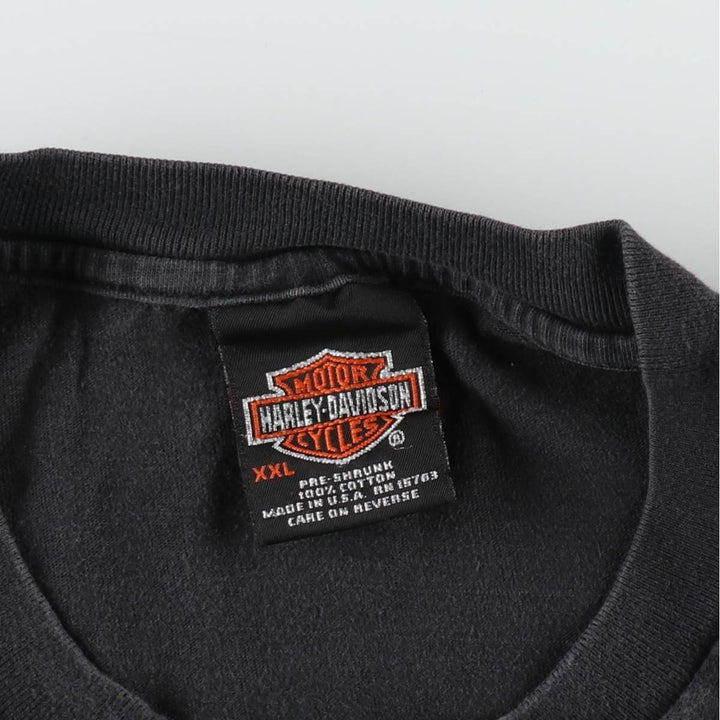 Harley-Davidson Motorcycle Bike T-shirt Made in USA Men's XXL cotton black type Vintage Second Hand