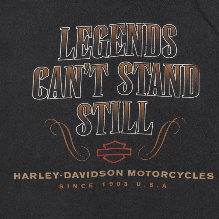 Harley-Davidson Motorcycle Bike T-shirt Made in USA Men's XXL cotton black type Vintage Second Hand