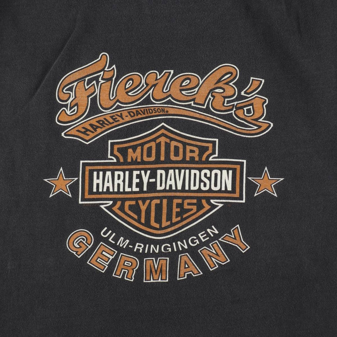 Harley-Davidson Motorcycle Bike T-shirt Made in USA Men's XXL cotton black type Vintage Second Hand