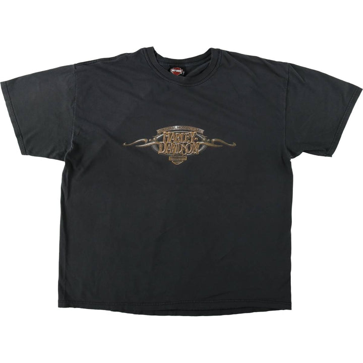 Harley-Davidson Motorcycle Bike T-shirt Made in USA Men's XXL cotton black type Vintage Second Hand