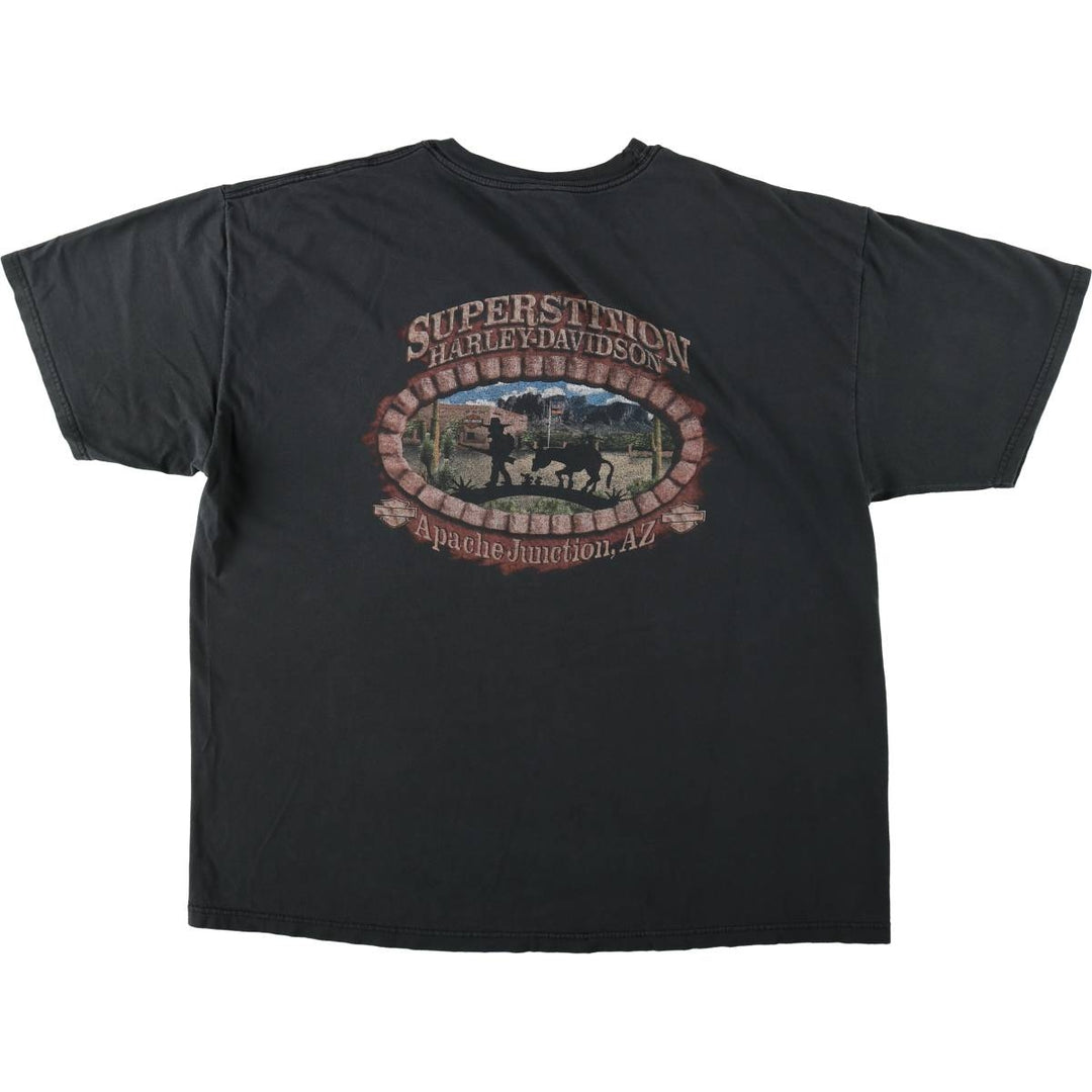 Harley-Davidson Motorcycle Bike T-shirt Made in USA Men's XXL cotton black type Vintage Second Hand