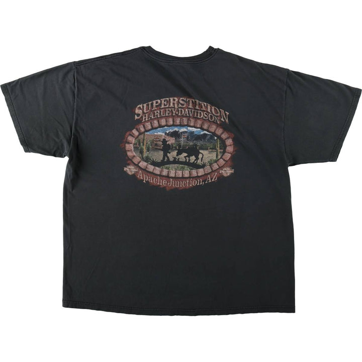 Harley-Davidson Motorcycle Bike T-shirt Made in USA Men's XXL cotton black type Vintage Second Hand