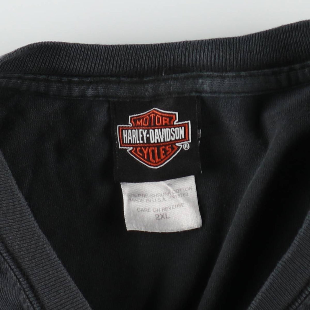 Harley-Davidson Motorcycle Bike T-shirt Made in USA Men's XXL cotton black type Vintage Second Hand