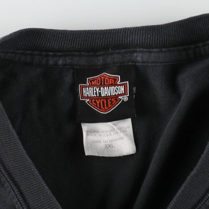 Harley-Davidson Motorcycle Bike T-shirt Made in USA Men's XXL cotton black type Vintage Second Hand