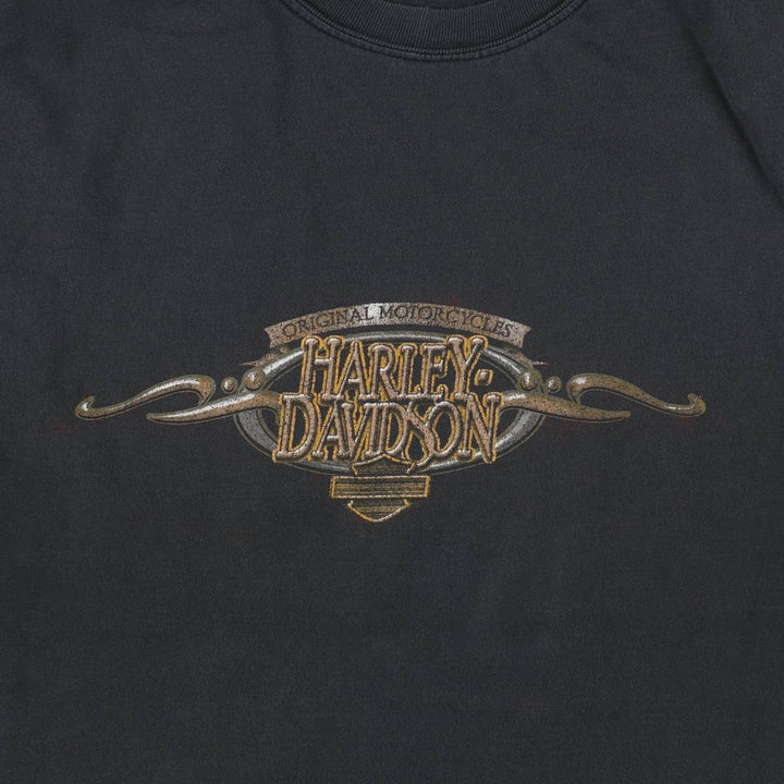Harley-Davidson Motorcycle Bike T-shirt Made in USA Men's XXL cotton black type Vintage Second Hand