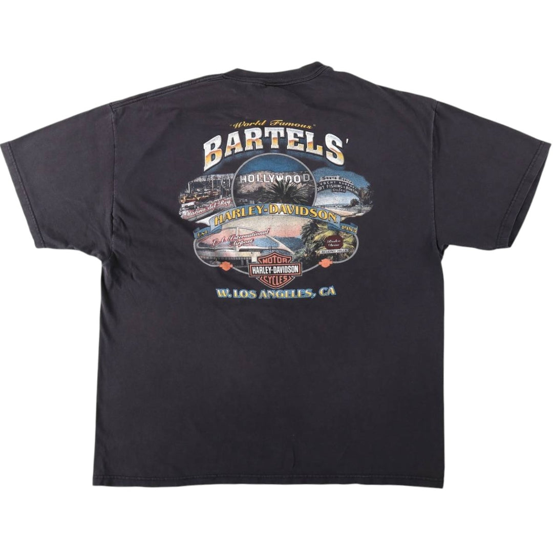 Harley-Davidson Eagle Pattern Motorcycle Bike T-shirt Made in USA Men's XXL cotton black type Vintage Second Hand