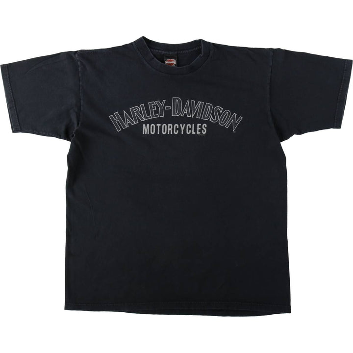 Harley-Davidson Motorcycle Bike T-shirt Made in USA Men's XL cotton black type Vintage Second Hand