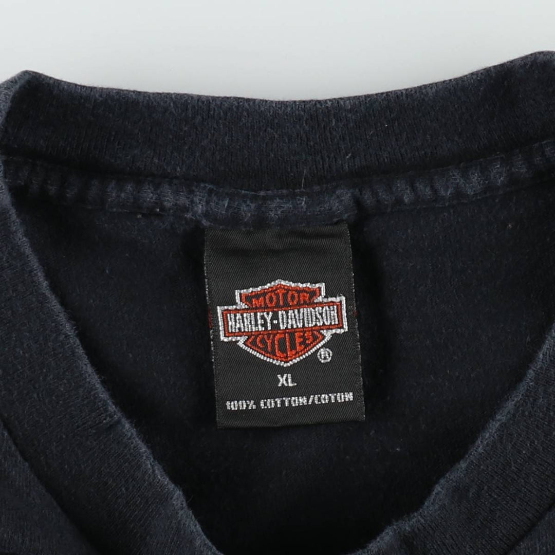 Harley-Davidson Motorcycle Bike T-shirt Made in USA Men's XL cotton black type Vintage Second Hand