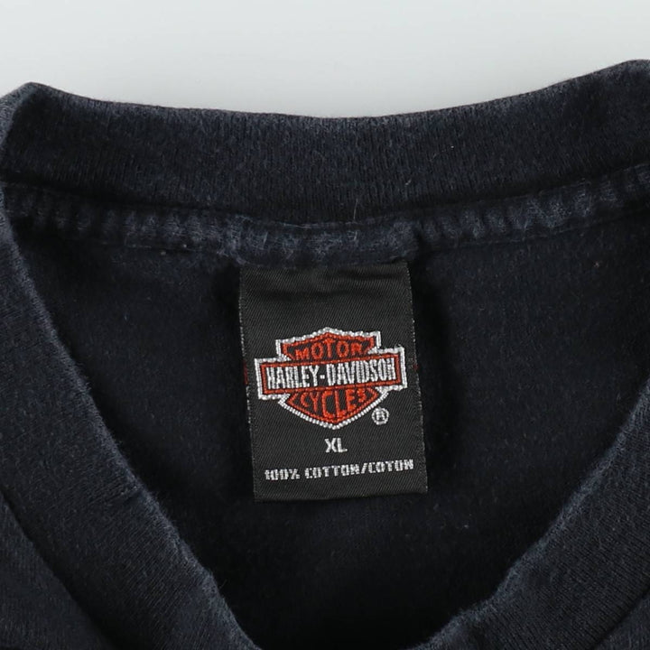 Harley-Davidson Motorcycle Bike T-shirt Made in USA Men's XL cotton black type Vintage Second Hand