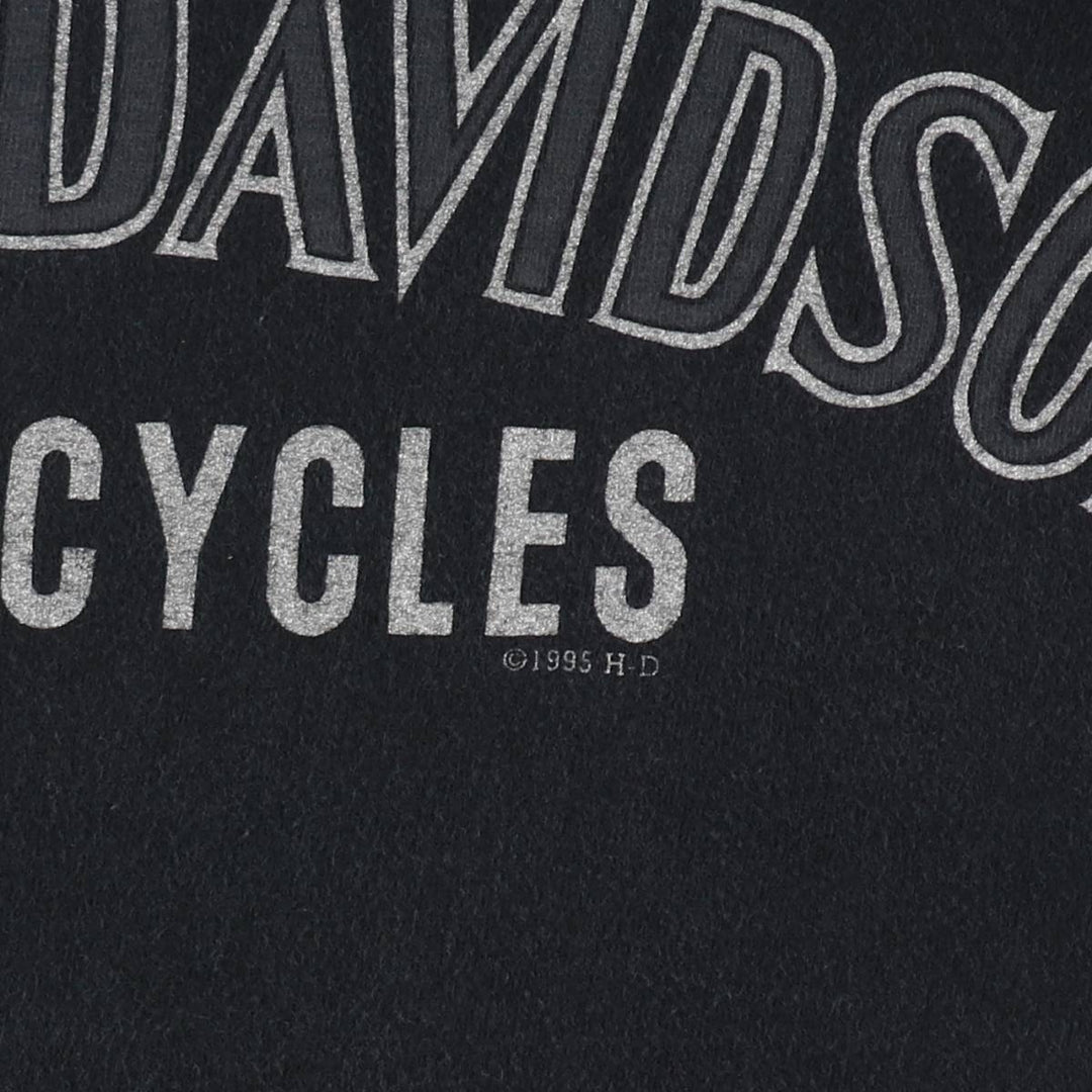 Harley-Davidson Motorcycle Bike T-shirt Made in USA Men's XL cotton black type Vintage Second Hand