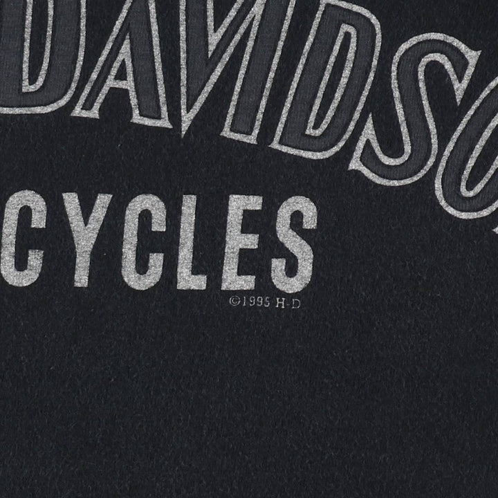 Harley-Davidson Motorcycle Bike T-shirt Made in USA Men's XL cotton black type Vintage Second Hand