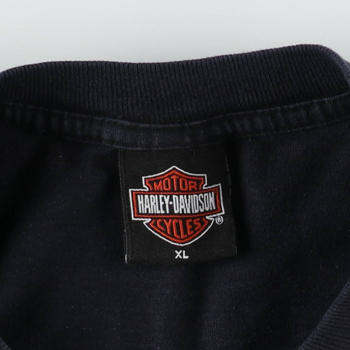 Harley-Davidson Motorcycle Bike T-shirt, Men's XL size unclear black type Vintage Second Hand