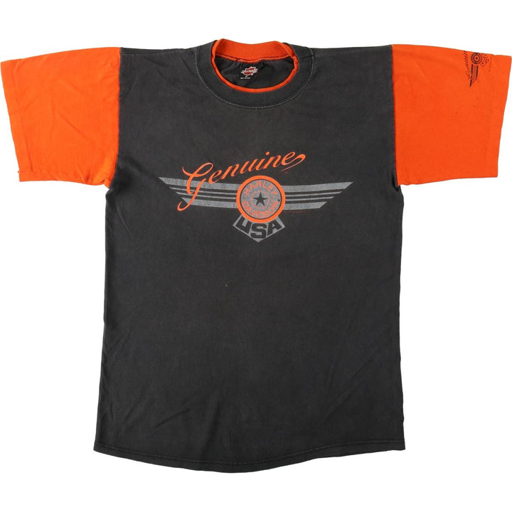 Harley-Davidson Motorcycle Bike T-shirt Made in USA Men's M size cotton Charcoal Vintage Second Hand