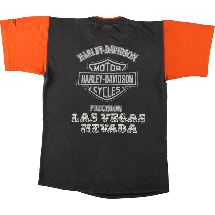 Harley-Davidson Motorcycle Bike T-shirt Made in USA Men's M size cotton Charcoal Vintage Second Hand