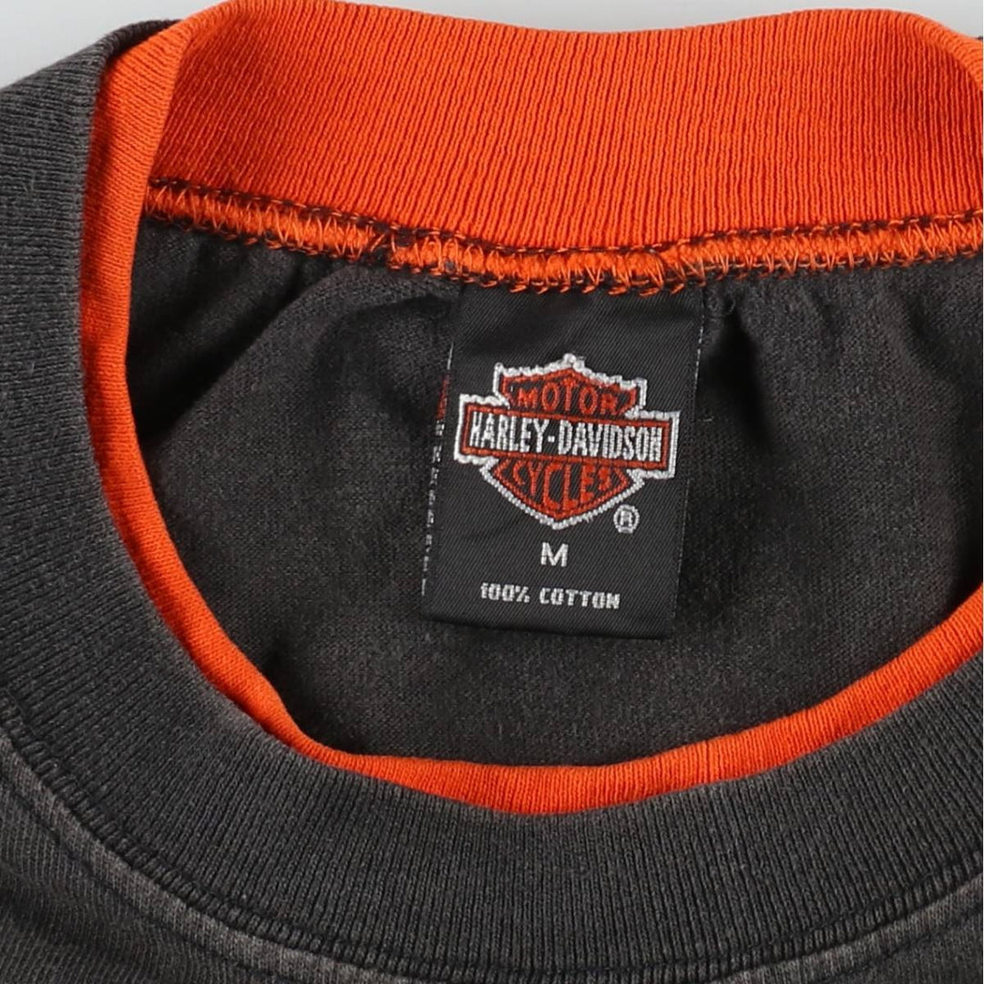 Harley-Davidson Motorcycle Bike T-shirt Made in USA Men's M size cotton Charcoal Vintage Second Hand