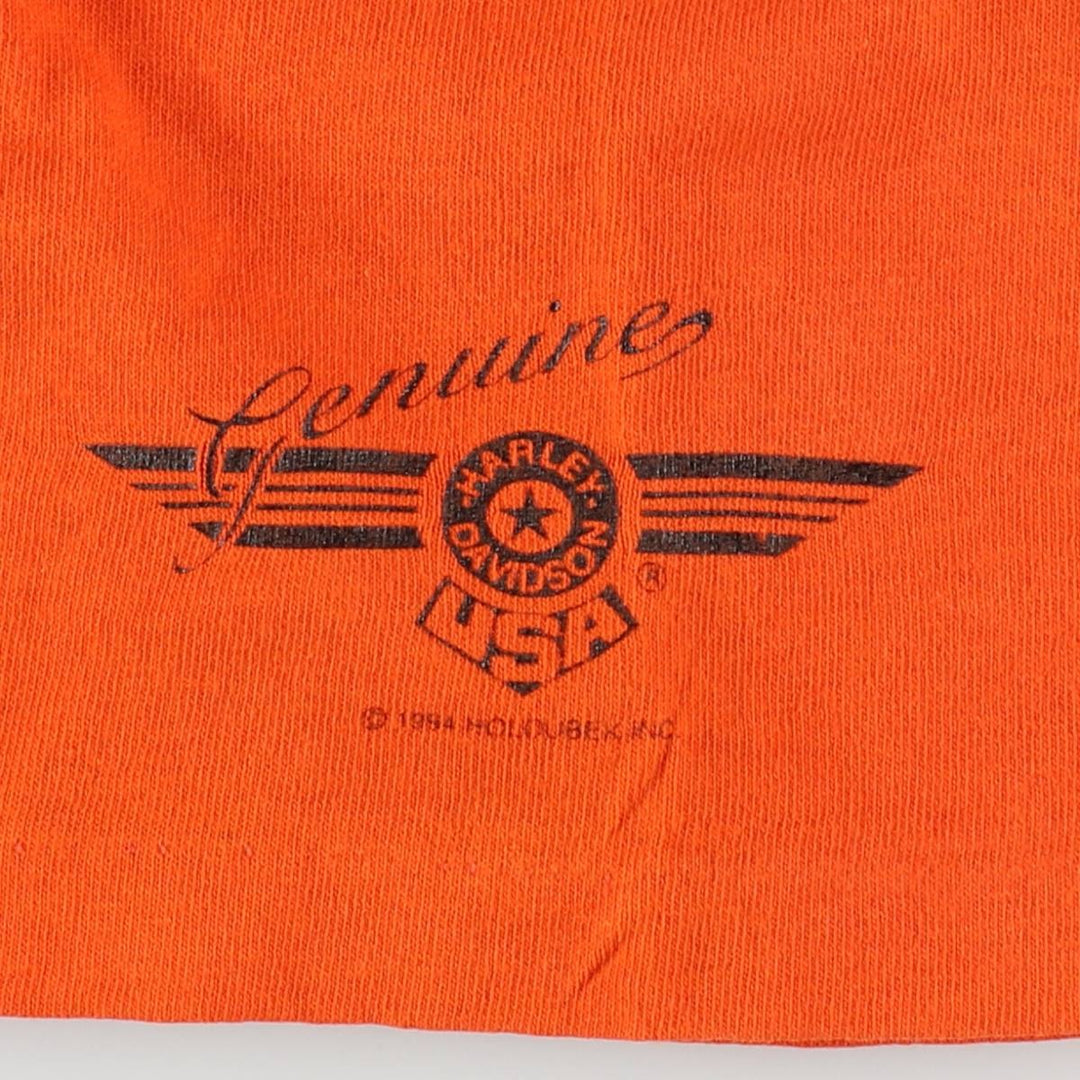 Harley-Davidson Motorcycle Bike T-shirt Made in USA Men's M size cotton Charcoal Vintage Second Hand