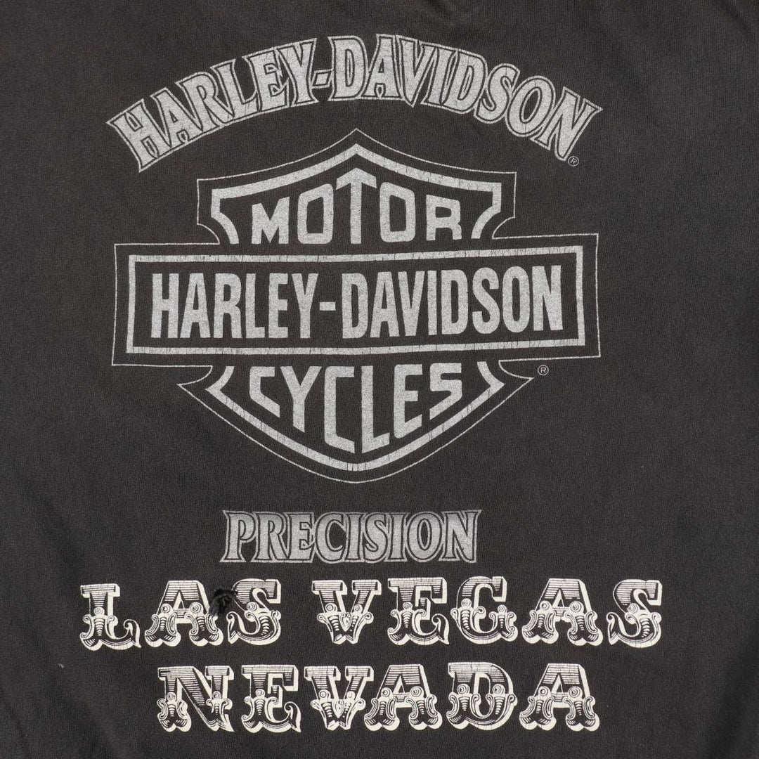 Harley-Davidson Motorcycle Bike T-shirt Made in USA Men's M size cotton Charcoal Vintage Second Hand