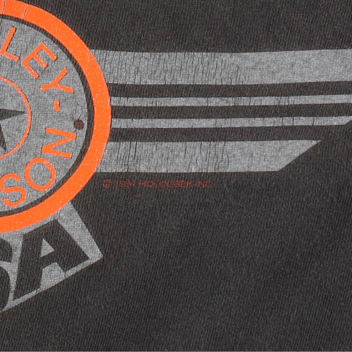 Harley-Davidson Motorcycle Bike T-shirt Made in USA Men's M size cotton Charcoal Vintage Second Hand