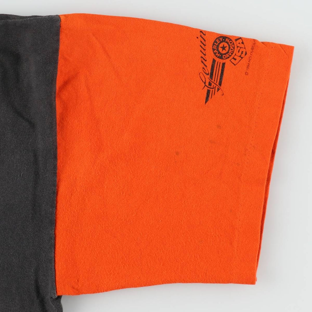 Harley-Davidson Motorcycle Bike T-shirt Made in USA Men's M size cotton Charcoal Vintage Second Hand