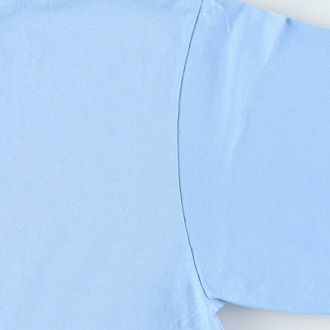 90'S ONEITA Plain T-Shirt, Made in USA, Men's Size L (Equivalent), Vintage cotton Blue type light blue Vintage Second Hand